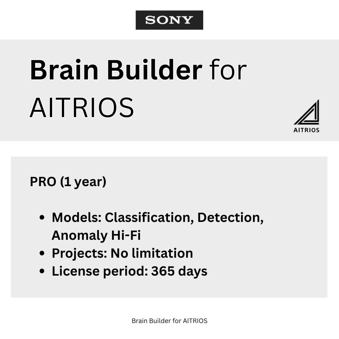 Brain Builder für AITRIOS – Softwarelizenz