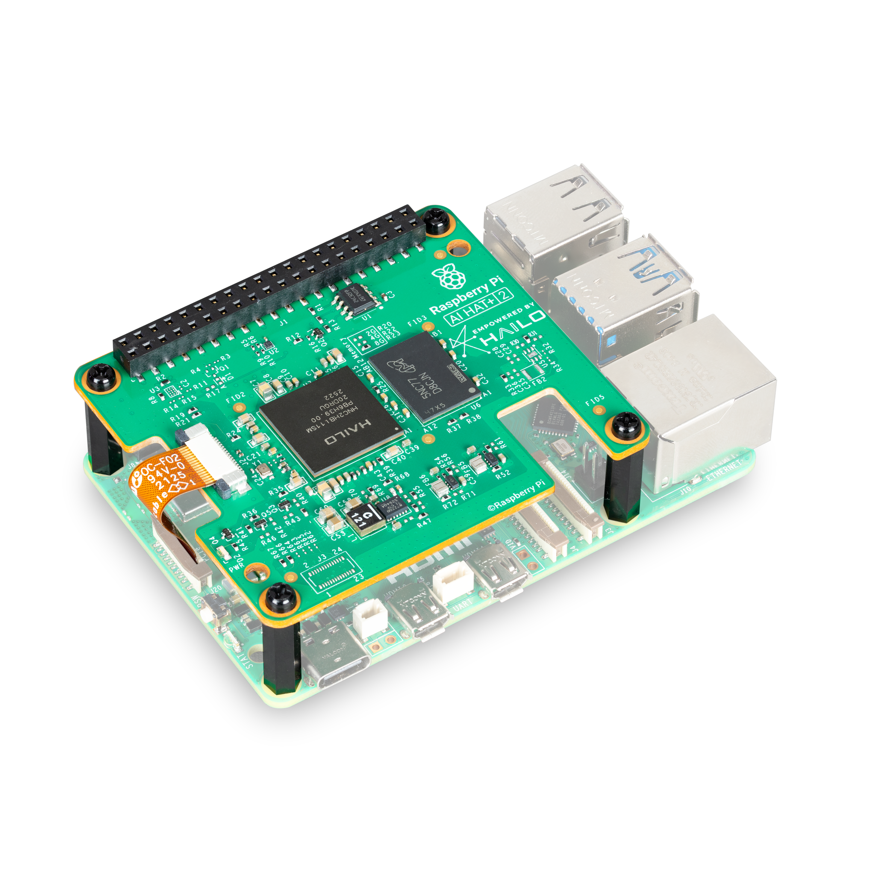 Raspberry Pi AI HAT+ 2 – Hailo‑10H KI-Beschleuniger 8 GB RAM