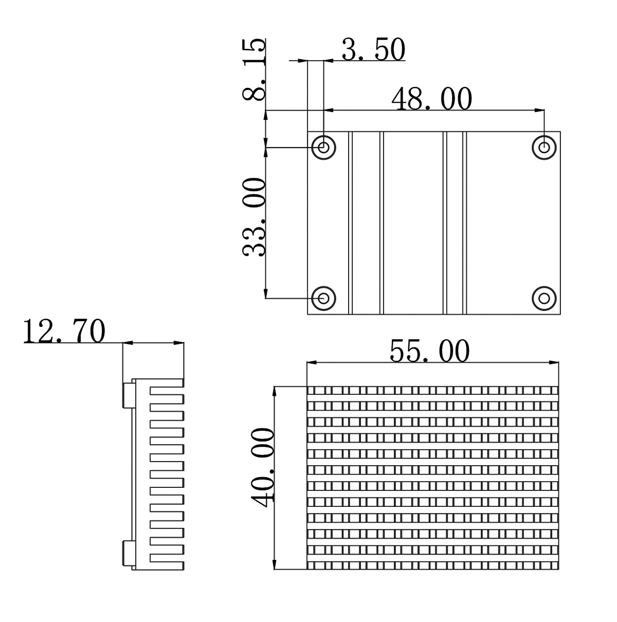 CM4 Kühlkörper EDATEC CM4COOLER