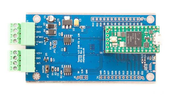 Teensy 4.0 CAN FD and LIN-Bus Board Include Teensy 4.0