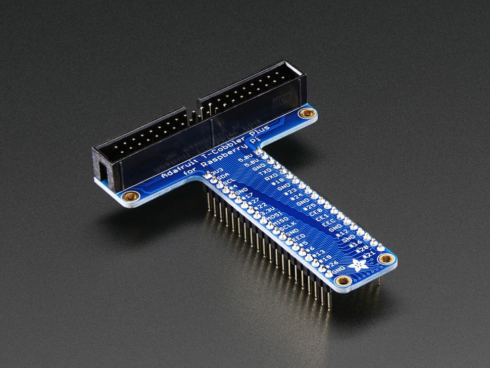 Assembled Pi T-Cobbler Plus - GPIO Breakout - Pi A+, B+, Pi 2, Pi 3, Zero