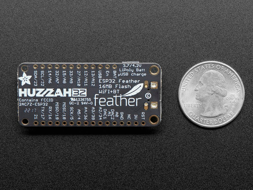 Adafruit HUZZAH32 – ESP32 Feather Board - compatible with Arduino