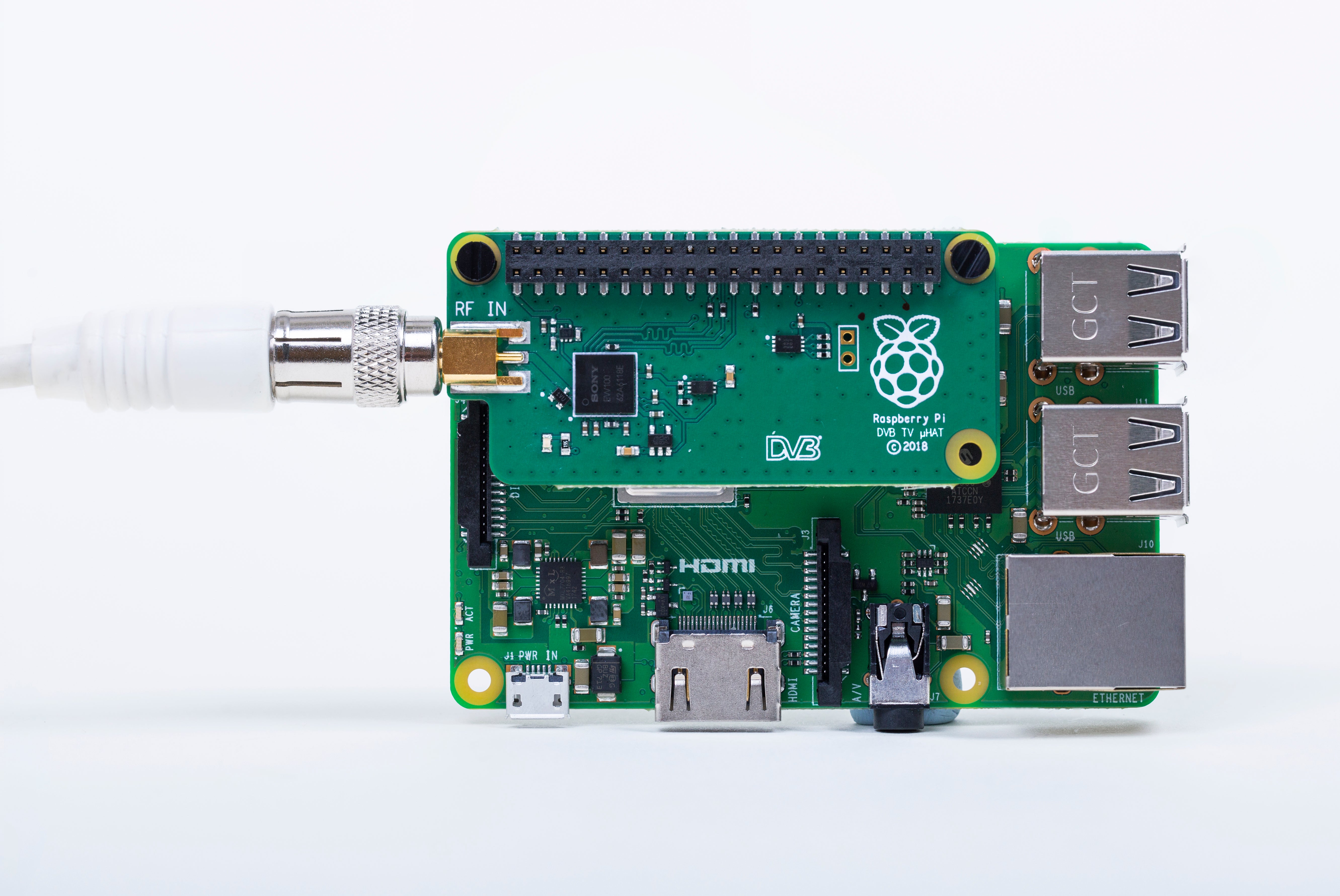 DVB TV μHAT Raspberry Pi Foundation (auch für DVB-T2)