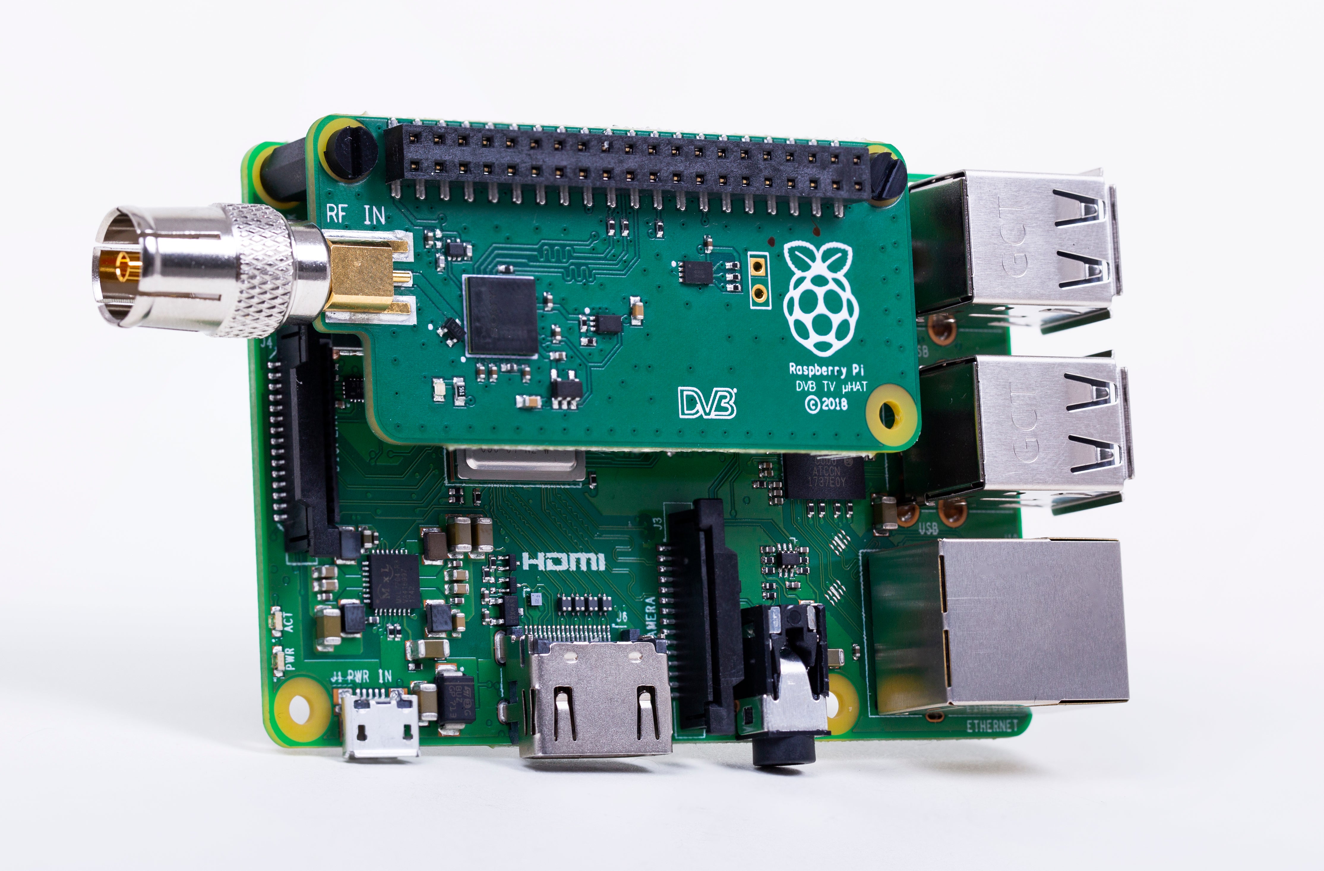 DVB TV μHAT Raspberry Pi Foundation (auch für DVB-T2)