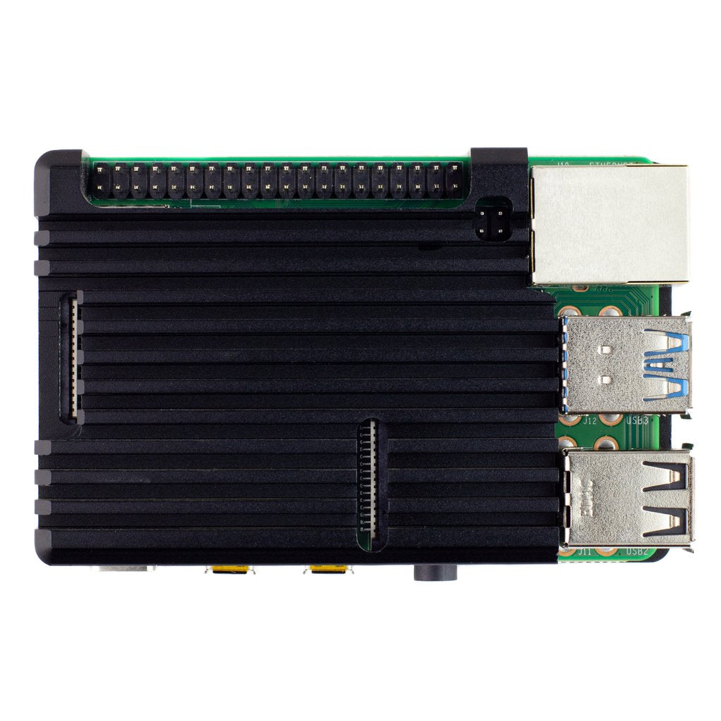 Aluminium Kühlkörper Gehäuse für Raspberry Pi 4 – Schwarz