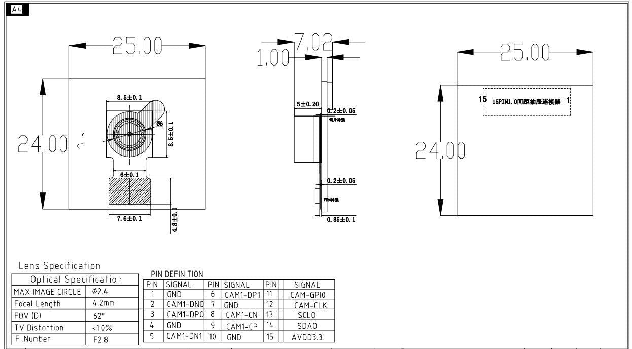 5MP Kamera für Raspberry Pi