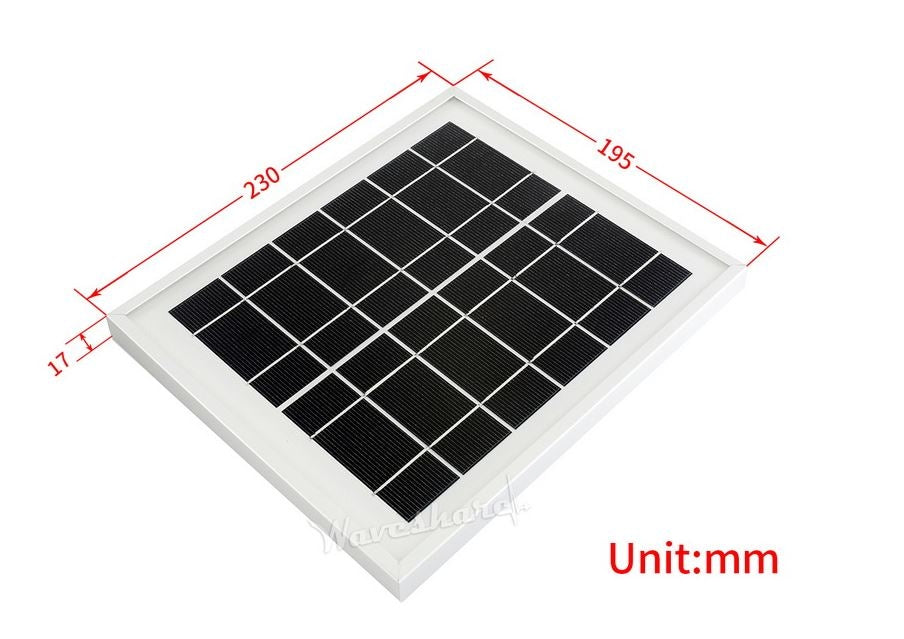 Waveshare 16158 - Solar Panel, 6V / 5W, mit 3,5x1,35mm Hohlstecker
