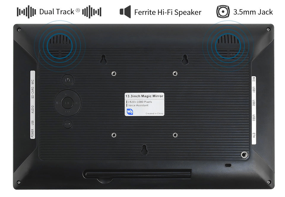 Waveshare 17554 - 13,3" Magic Mirror Display inkl. Raspberry Pi 3 A+