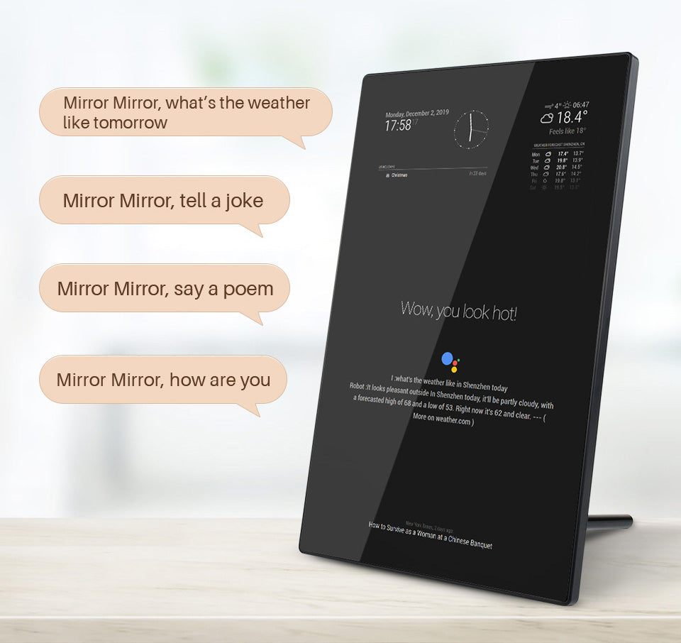 Waveshare 17554 - 13,3" Magic Mirror Display inkl. Raspberry Pi 3 A+