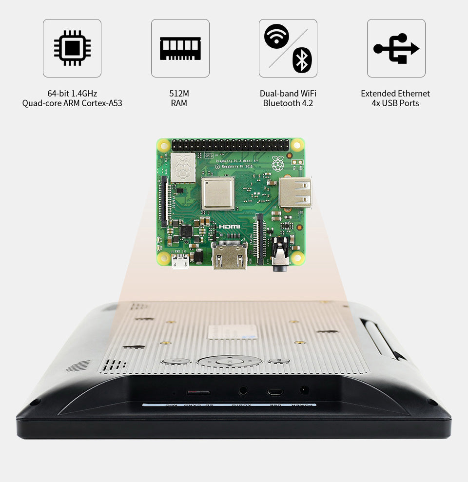 Waveshare 17554 - 13,3" Magic Mirror Display inkl. Raspberry Pi 3 A+