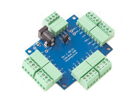 CAN-Bus hub with 7 ports and power distribution