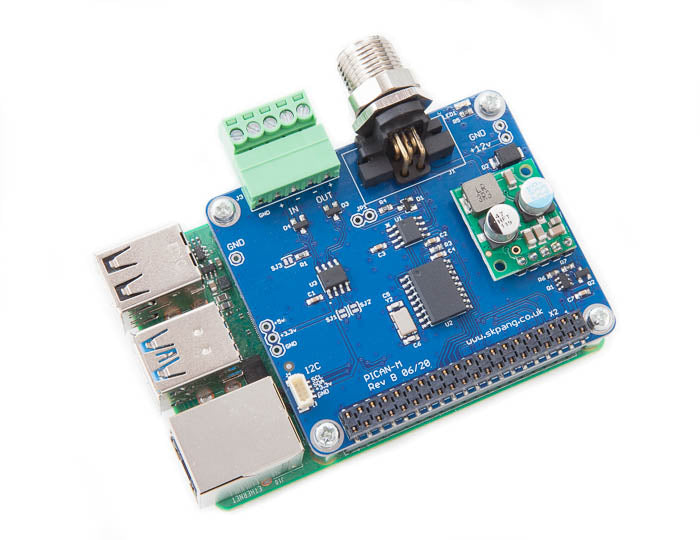 PiCAN-M with CAN-Bus Micro-C and RS422 Connector + 3A SMPS