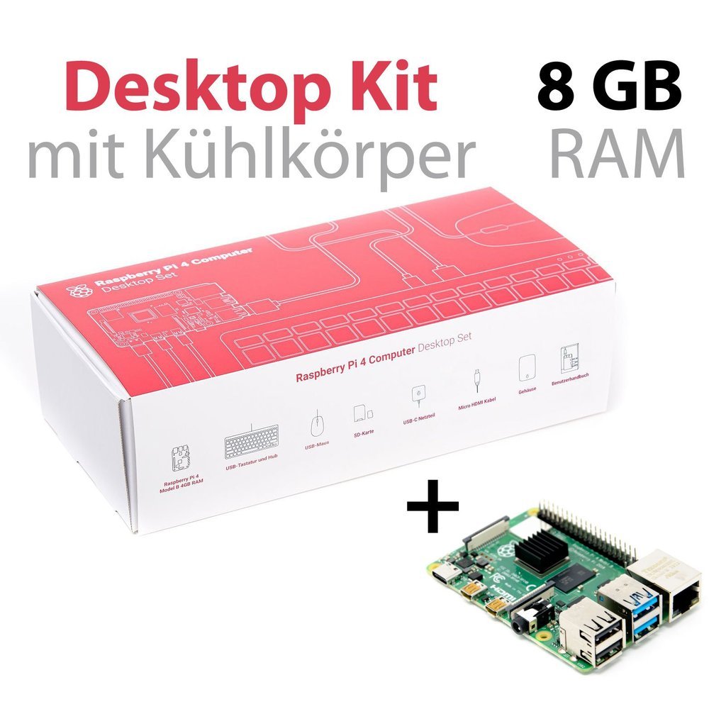 Offizielles Raspberry Pi 4 Desktop Kit DE - verschiedene Varianten