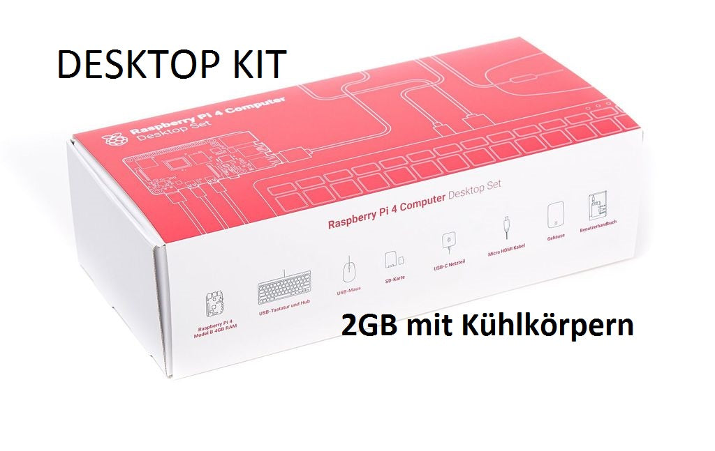 Offizielles Raspberry Pi 4 Desktop Kit DE - verschiedene Varianten