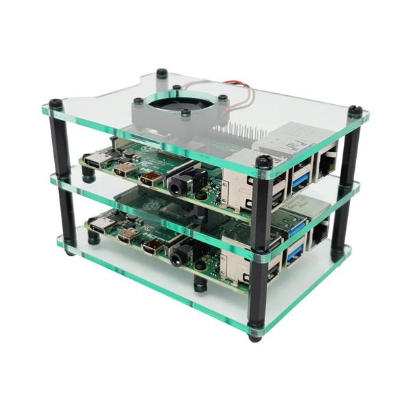 Cluster Case for Raspberry Pi with Fans (Cluster Gehäuse für Raspberry Pi mit Lüftern)