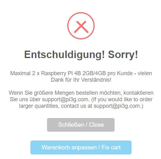 Es wird wieder Raspberry Pi 4 im Shop geben