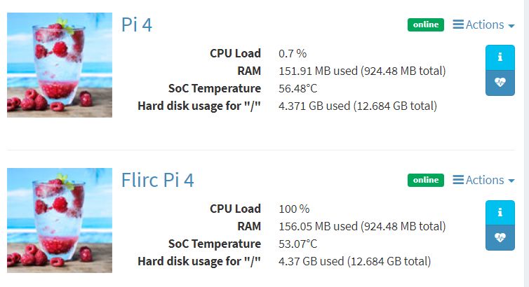 Pi 4 läuft heiß trotz FLIRC Gehäuse?