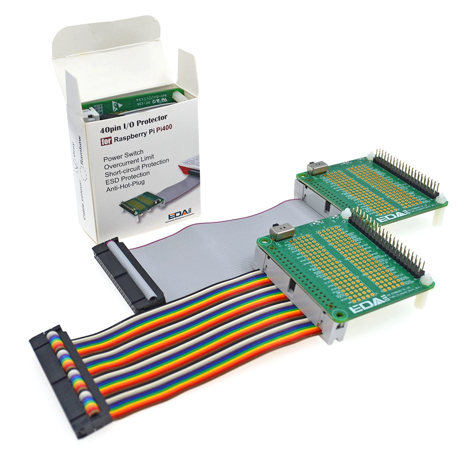 40pin I/O Protector for Pi400, Rainbow Cable