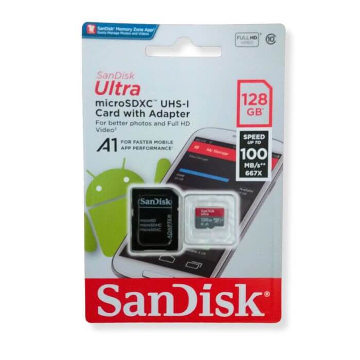 128GB Class 10 SanDisk MicroSD Karte