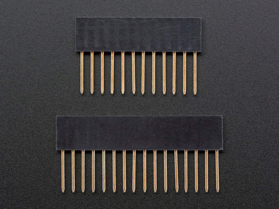 Stacking Headers for Feather - 12-pin and 16-pin female headers