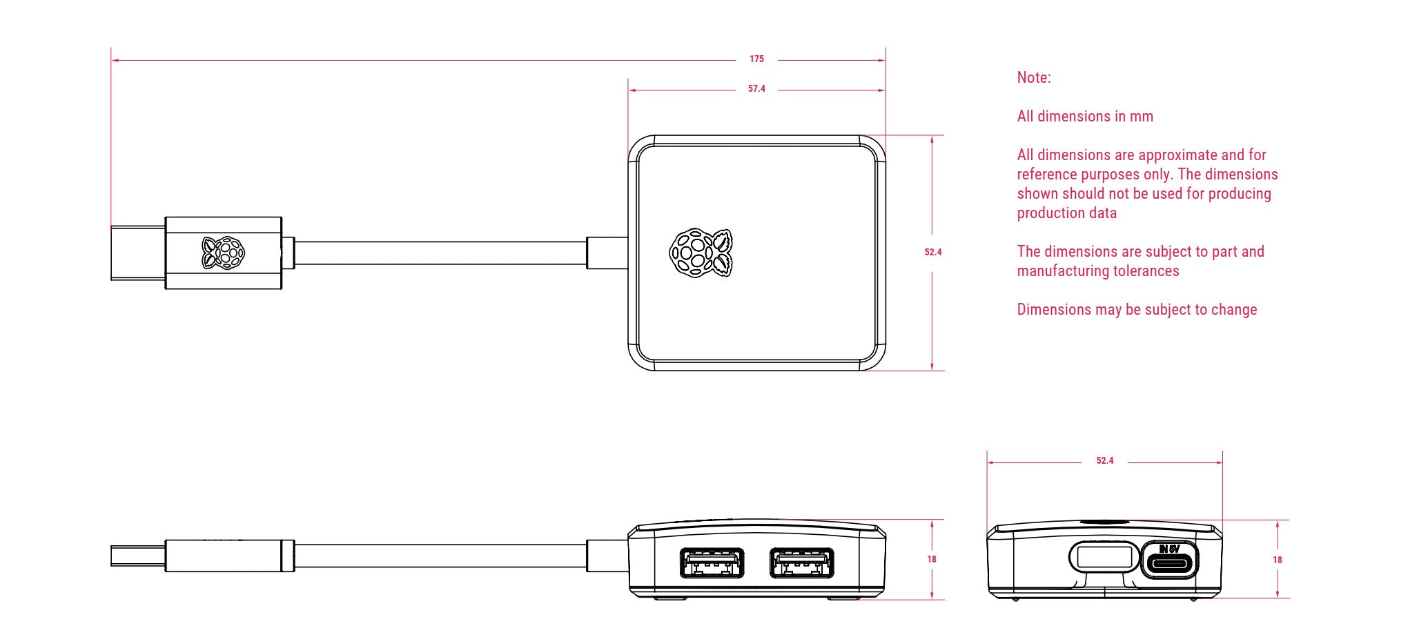 Raspberry Pi USB 3.0 Hub