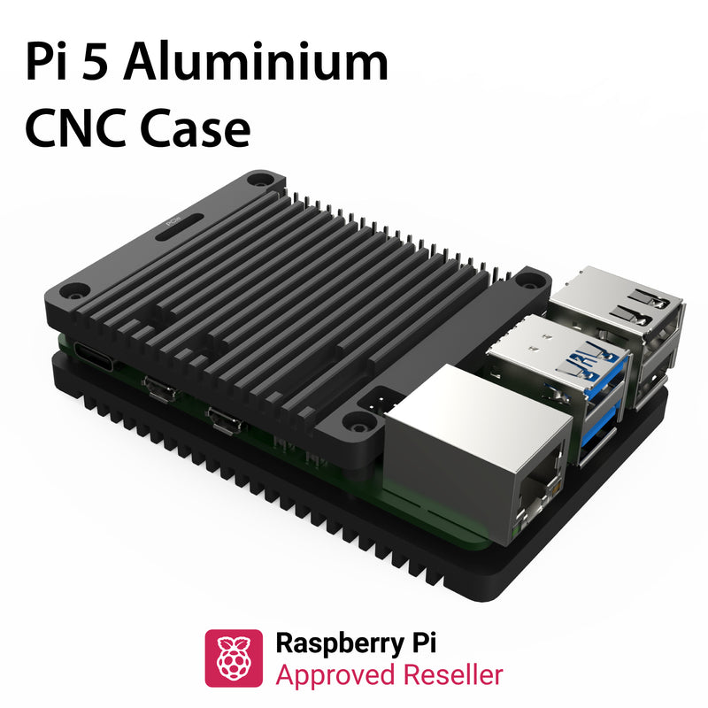 Raspberry Pi 5 Aluminium CNC Gehäuse (offen)
