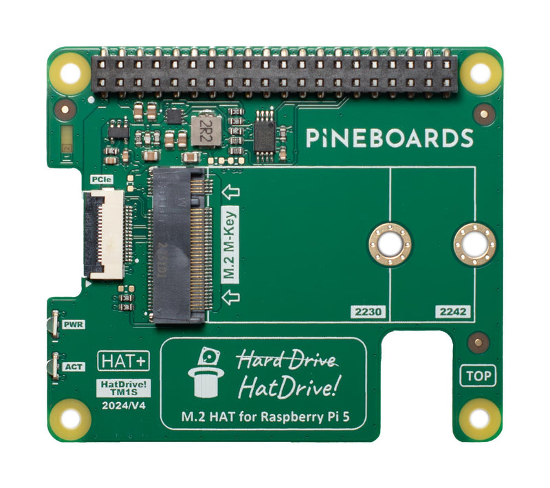 HatDrive! Top (NVMe 2230, 2242, M.2, GEN 3) für Raspberry Pi 5