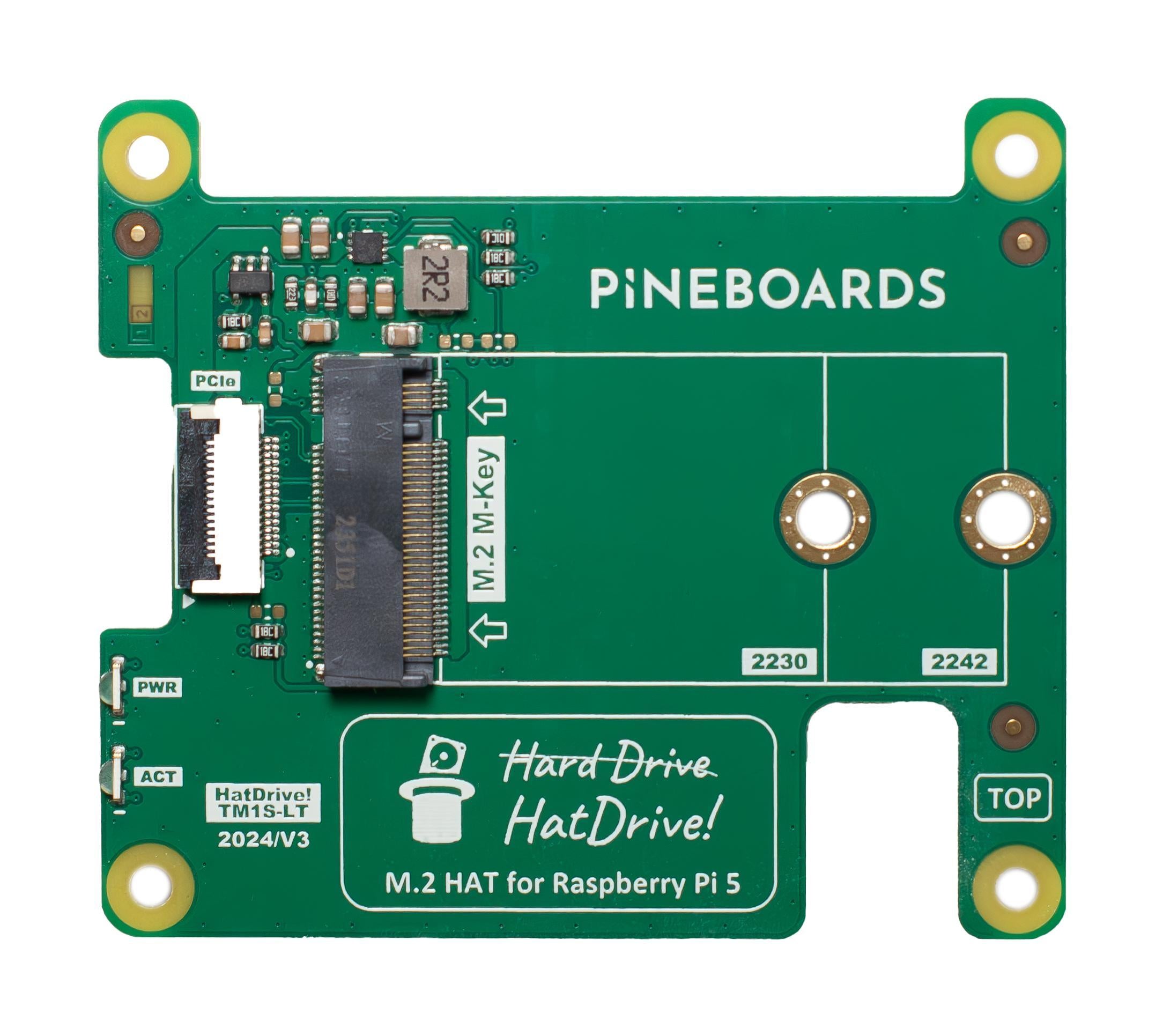 HatDrive! Top Lite (NVMe 2230, 2242 GEN 3) für Raspberry Pi 5