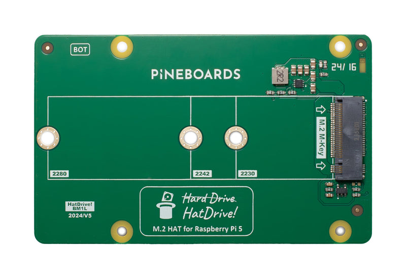 HatDrive! Bottom (NVMe 2230, 2242, 2280 GEN 3) for Raspberry Pi 5