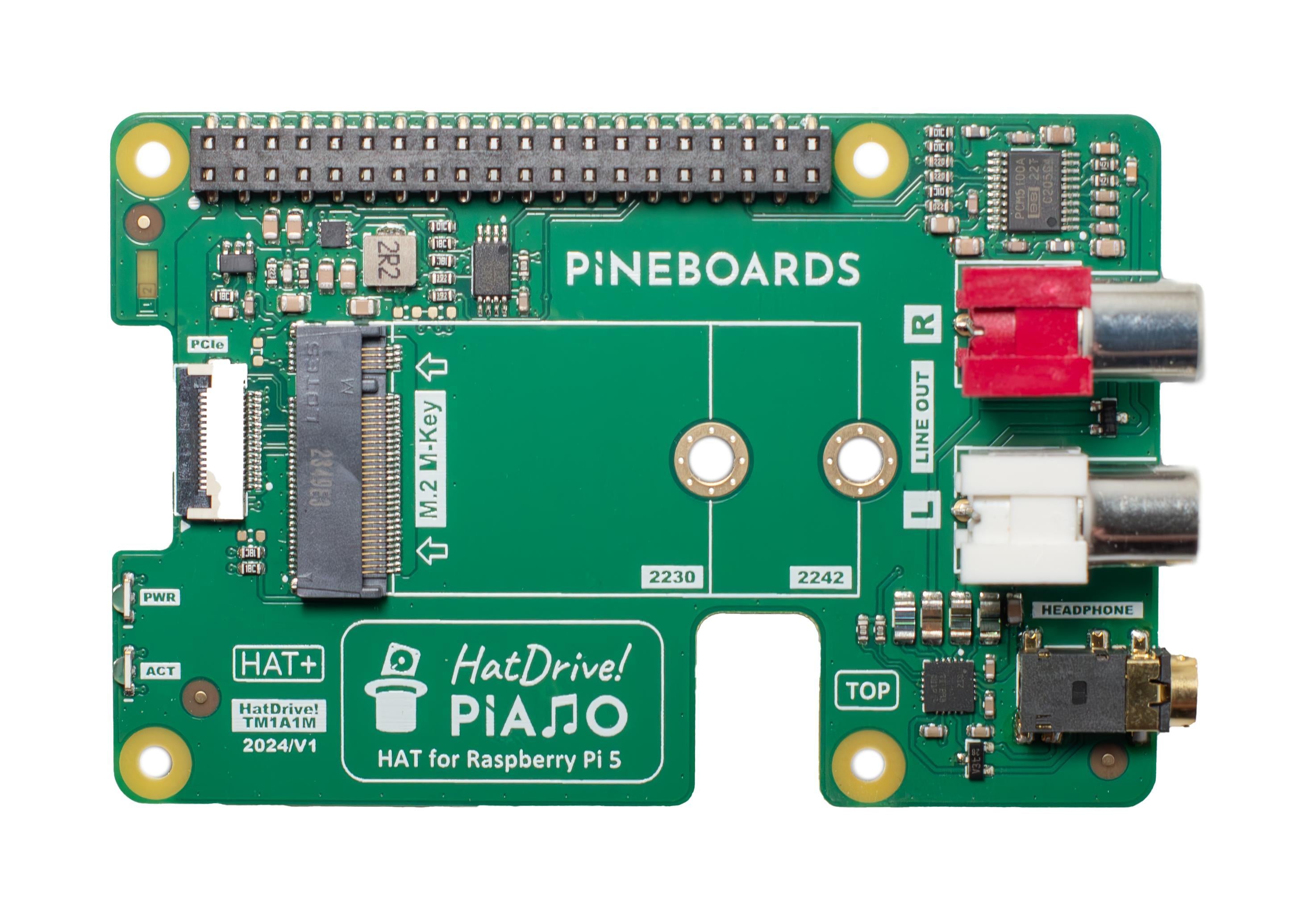 HatDrive! Piano (NVMe 2230, 2242 GEN 3) for Raspberry Pi 5