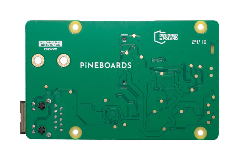 Pineboards HatDrive! NET 1G (Ethernet + NVMe Adapter for Raspberry Pi 5)