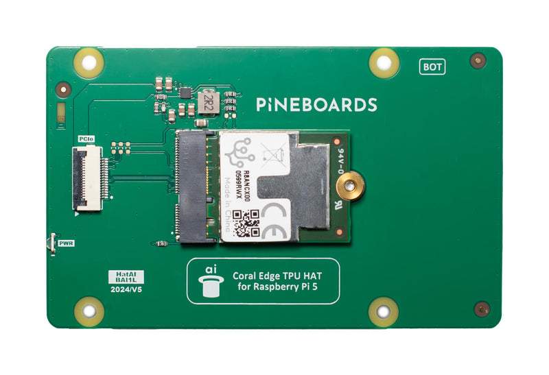 Pineboards Hat AI! Coral TPU Bundle für Raspberry Pi 5