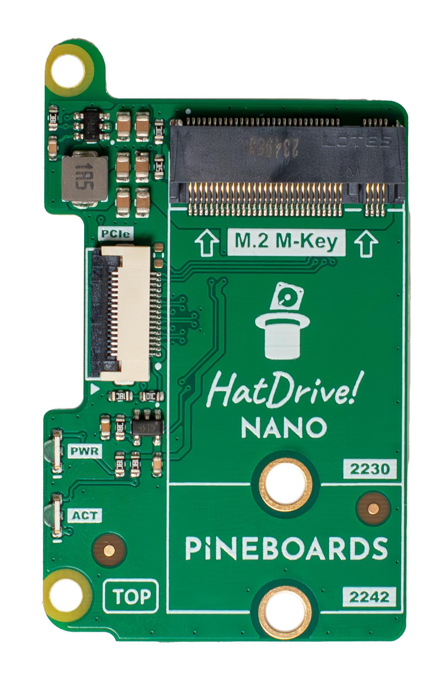 Pineboards HatDrive! Nano (NVMe 2230, 2242 GEN 3) for Raspberry Pi 5