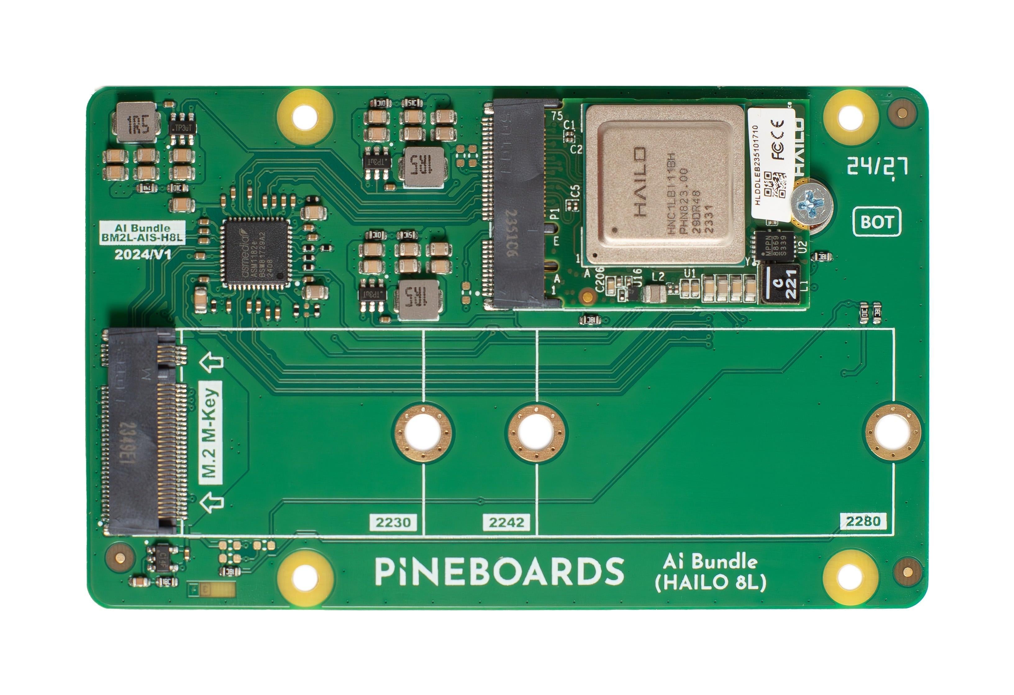 Pineboards Ai Bundle (Hailo 8L + NVMe 2280) für Raspberry Pi 5