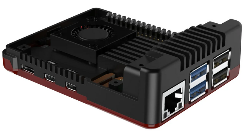 Argon NEO 5 BRED Case for Raspberry Pi 5 with built-in fan