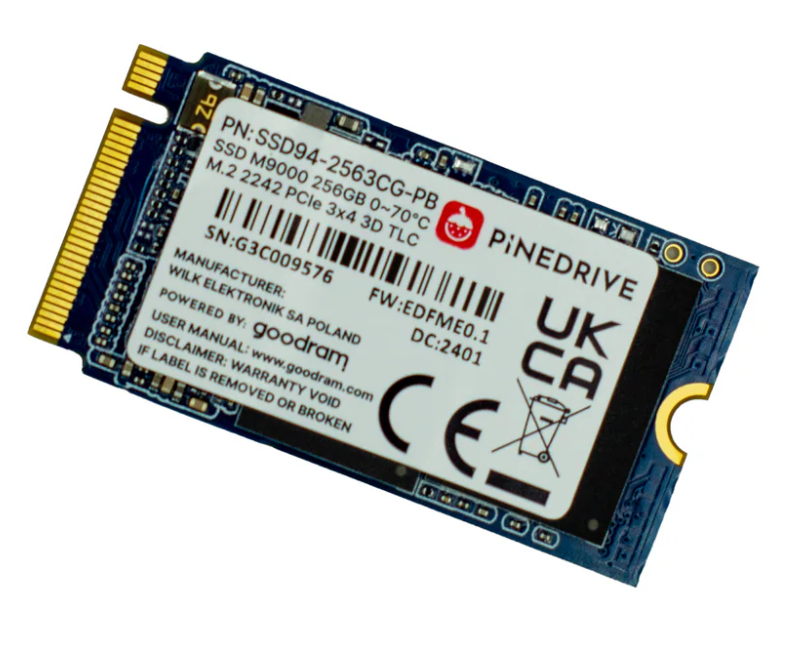 Pineboards Pinedrive NVMe SSD 256GB (2242)