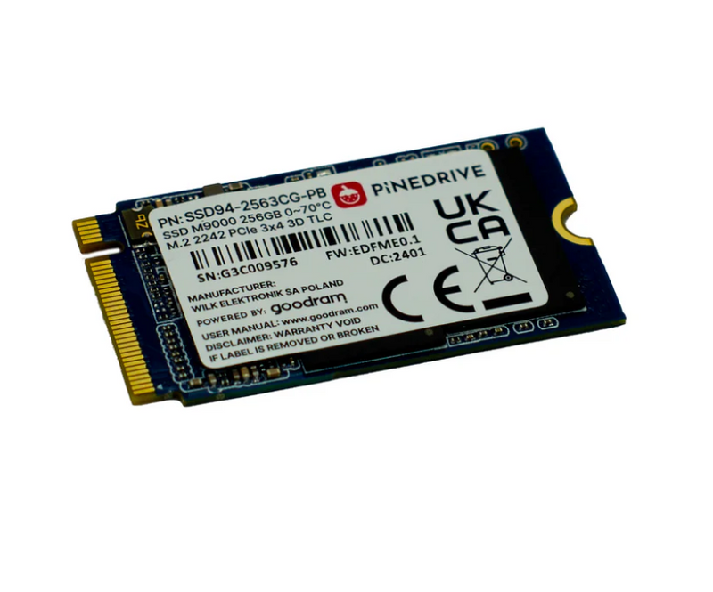 Pineboards Pinedrive NVMe SSD 256GB (2242)