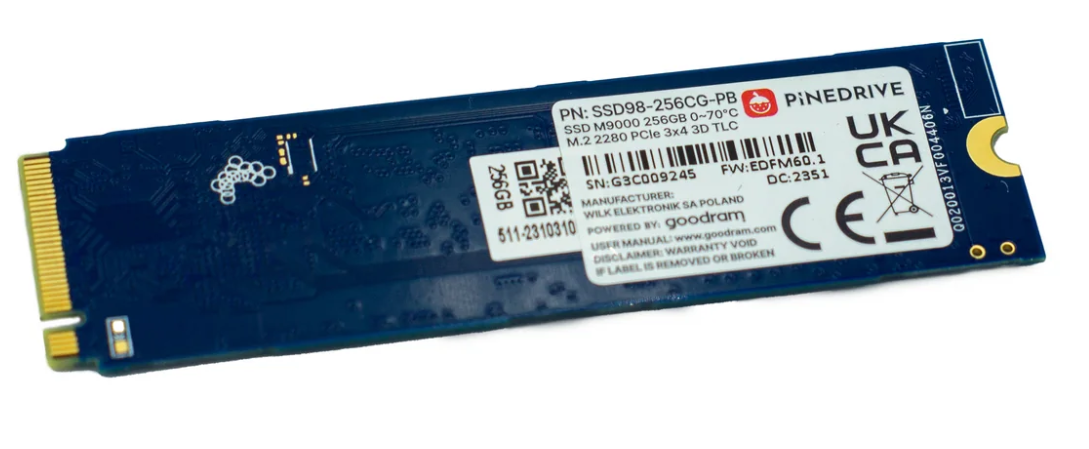 Pinedrive NVMe SSD 256GB (2280)