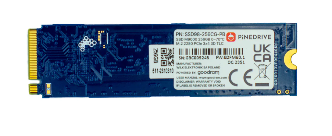 Pinedrive NVMe SSD 256GB (2280)