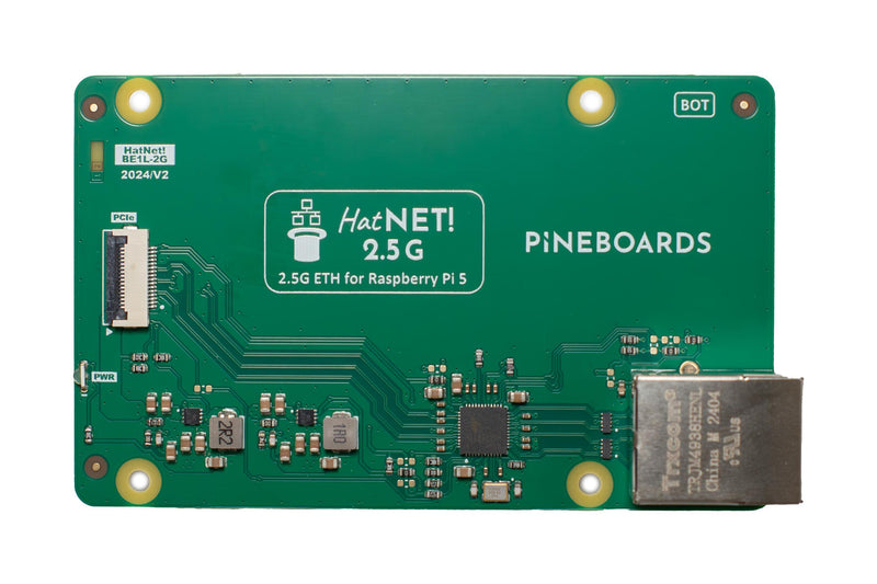 Pineboards HatNET! 2.5G (2.5G Ethernet for Raspberry Pi 5)