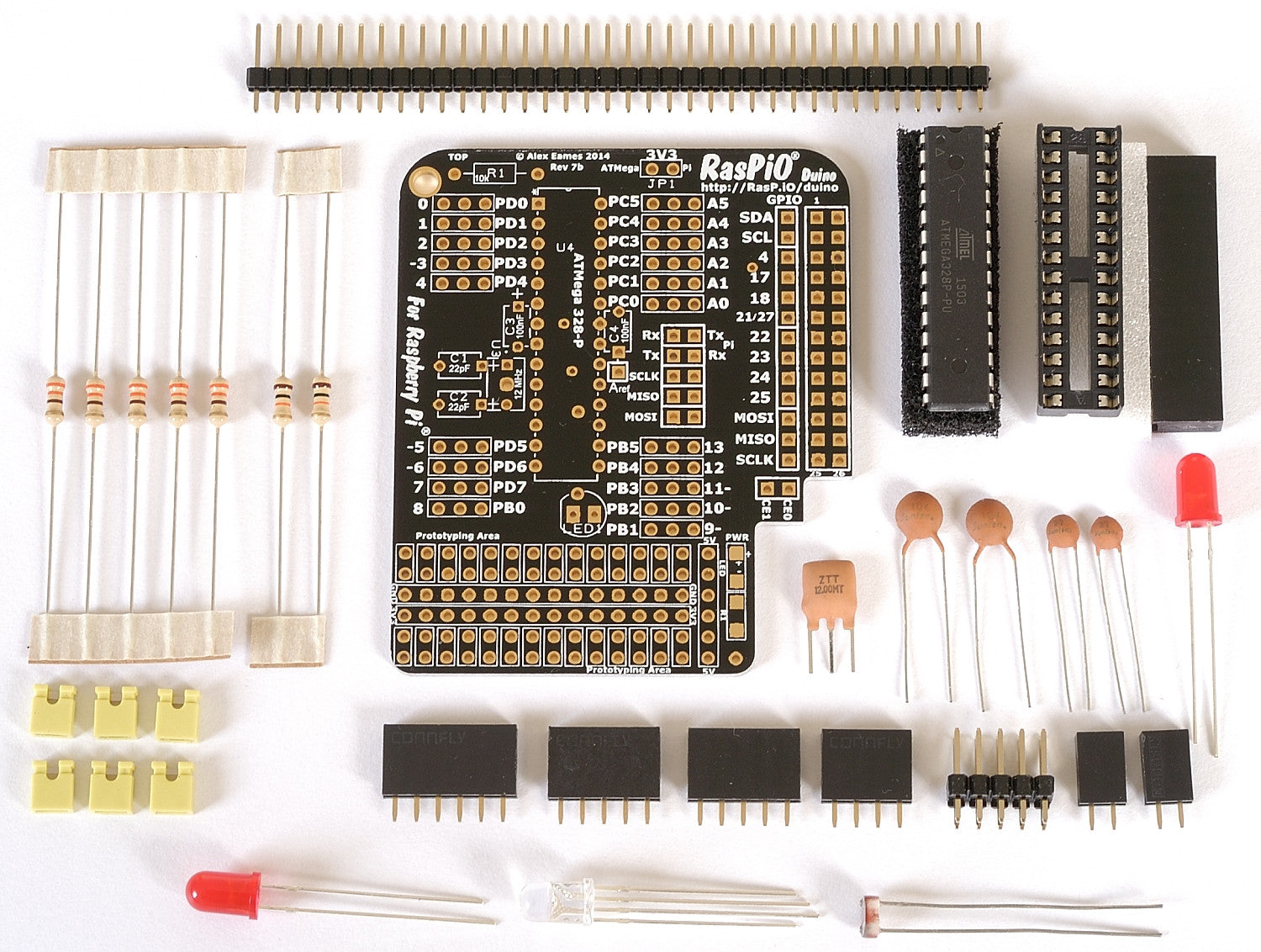 RasPiO Duino - Low Cost Einstieg in Arduino Programmierung auf dem Raspberry Pi - kompatibel mit Arduino