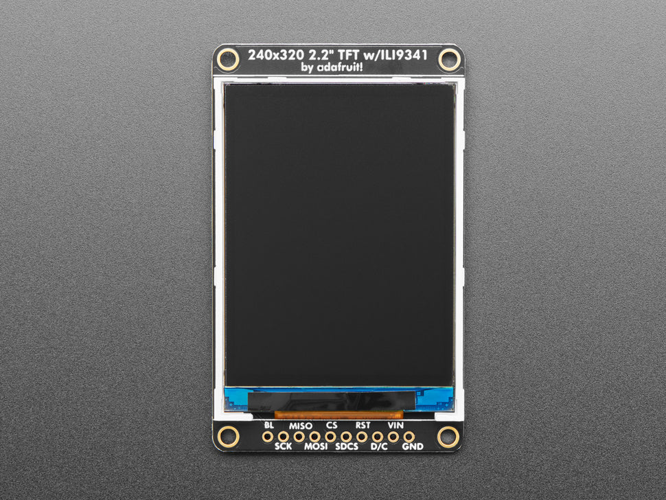 2.2" 18-bit color TFT LCD display with microSD card breakout - EYESPI Connector