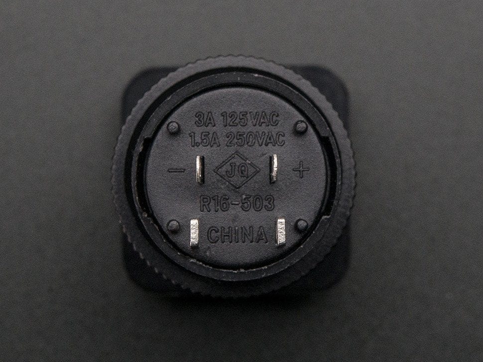 16mm Illuminated Pushbutton - Blue Latching On/Off Switch