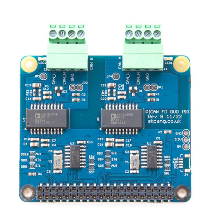 PiCAN FD Duo Isolated for Raspberry Pi