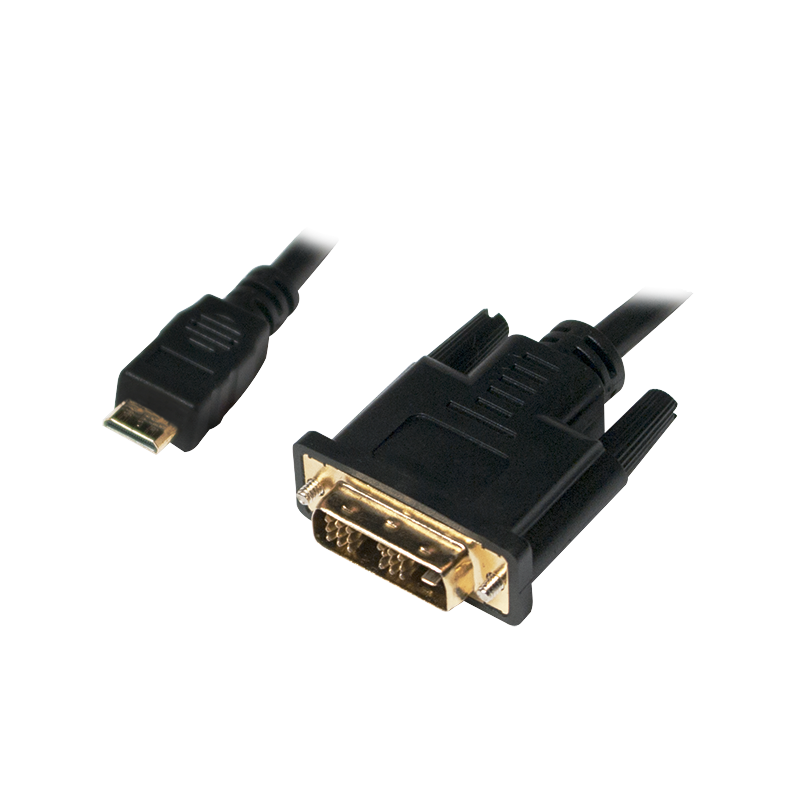 Mini-HDMI auf DVI-D Kabel, MM, 0,5m (LogiLink)
