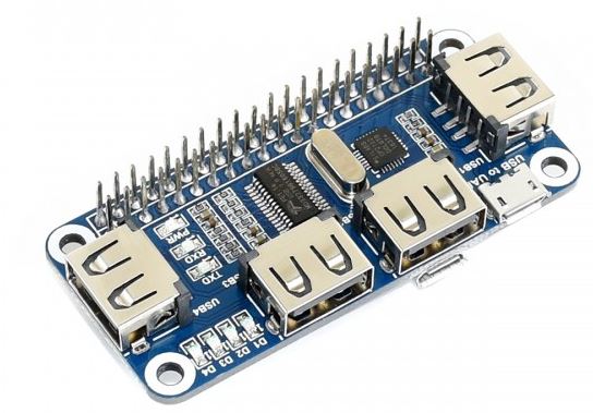 Waveshare 12694 - 4 Port USB HUB HAT für Raspberry Pi