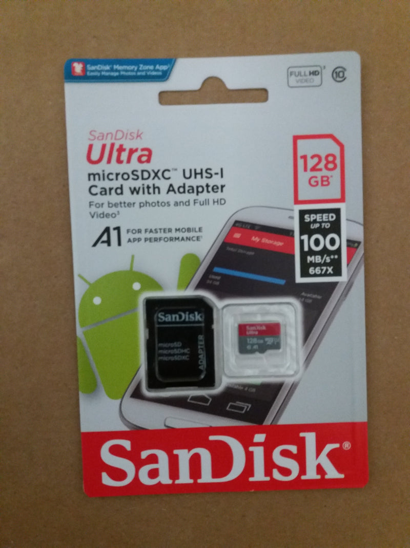 128GB Class 10 SanDisk MicroSD Karte