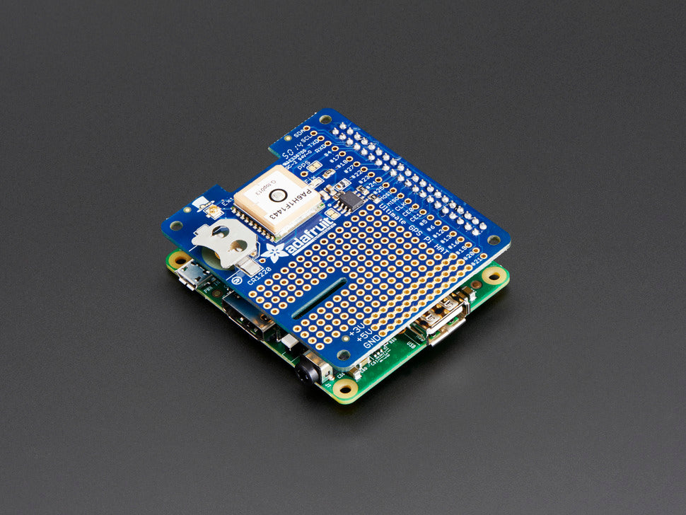 Adafruit Ultimate GPS HAT for Raspberry Pi A+/B+/Pi 2/3/Pi 4 - Mini Kit