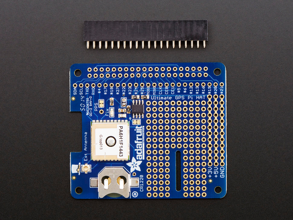 Adafruit Ultimate GPS HAT for Raspberry Pi A+/B+/Pi 2/3/Pi 4 - Mini Kit