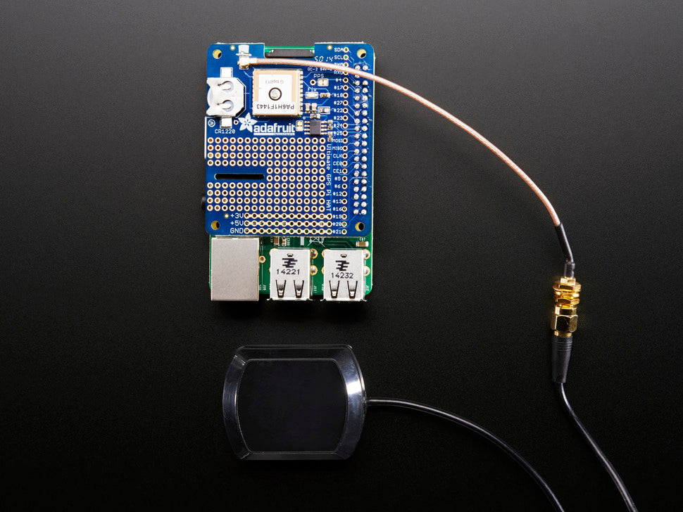 Adafruit Ultimate GPS HAT for Raspberry Pi A+/B+/Pi 2/3/Pi 4 - Mini Kit